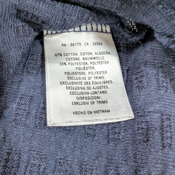 Anthropologie Pilcro Navy Cream Coastal Tunic Top  Nautical Quiet Luxury Medium - Picture 8 of 11